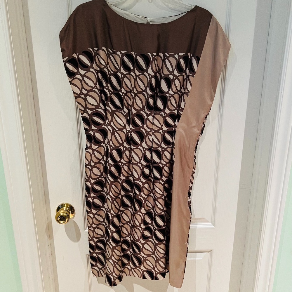 Piazza Sempione - Made in Italy, 100% Silk Dress, Italian Size 42, Good Cond!